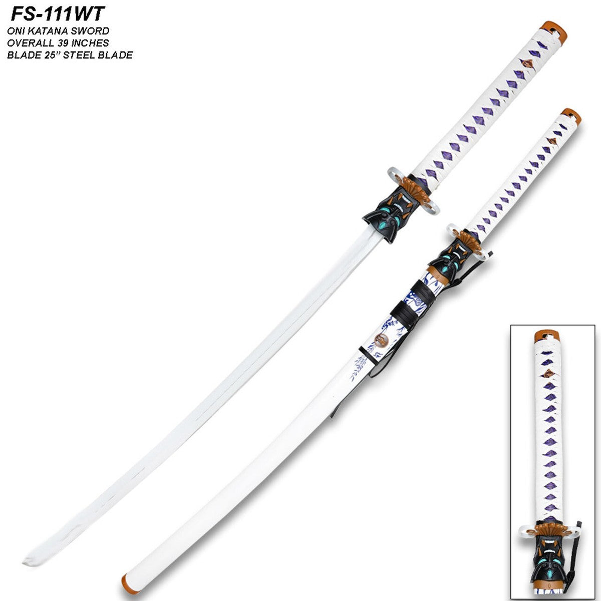 New Onimaru Volvorant white fully assembeled katana 104 cm