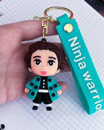New Tanjiro Rubber Keychain Pack of 3 (eff price 35)