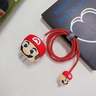 3 pcs- Super Mario 20W Iphone Silicone Charger Cover (Net Price 65)