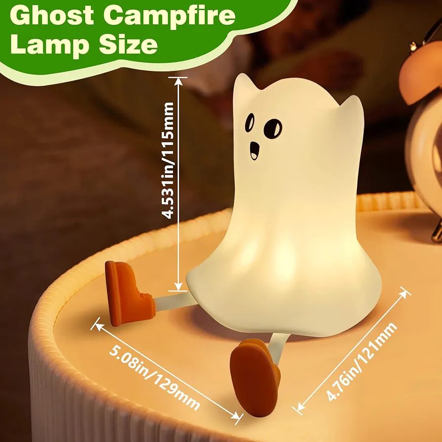 Ghost Sitting Sillicon Night Lamp