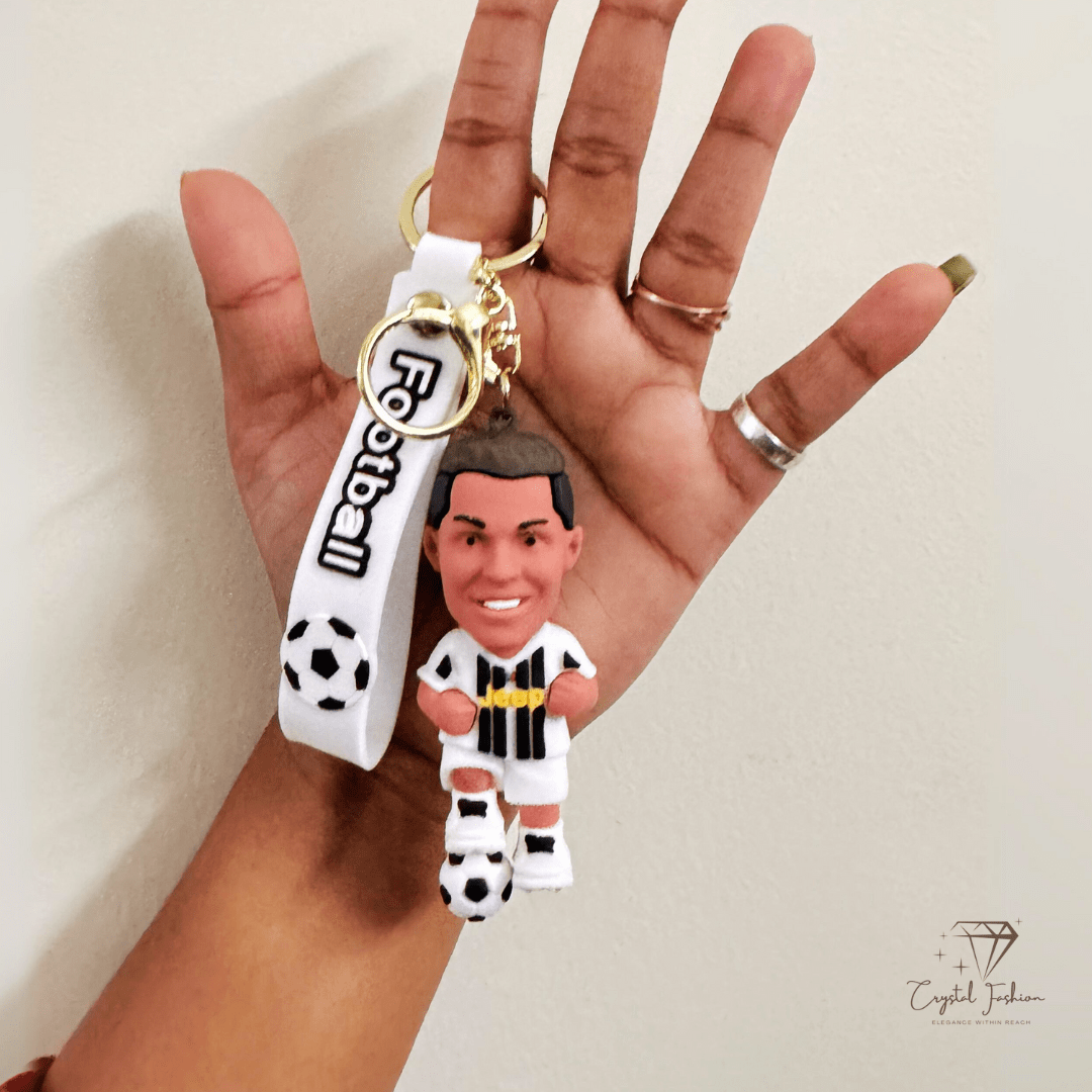 Ronaldo White rubber keychain pack of 3 (eff price 43)