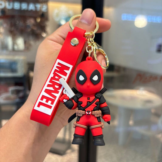 Deadpool with Gun rubber keychain pack of 3 (eff price 43)