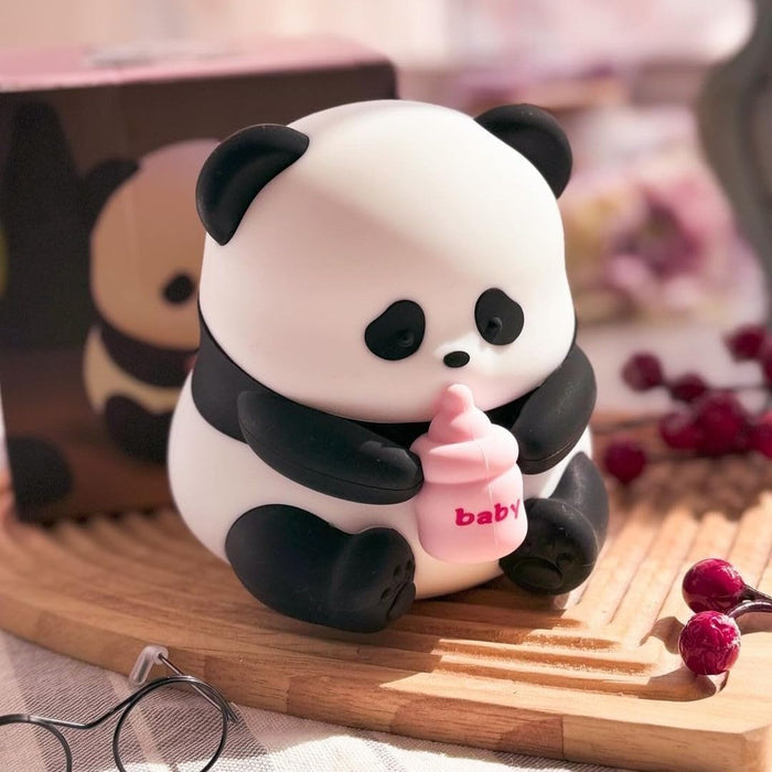 Panda Drinking Milk Sillicon Night Lamp