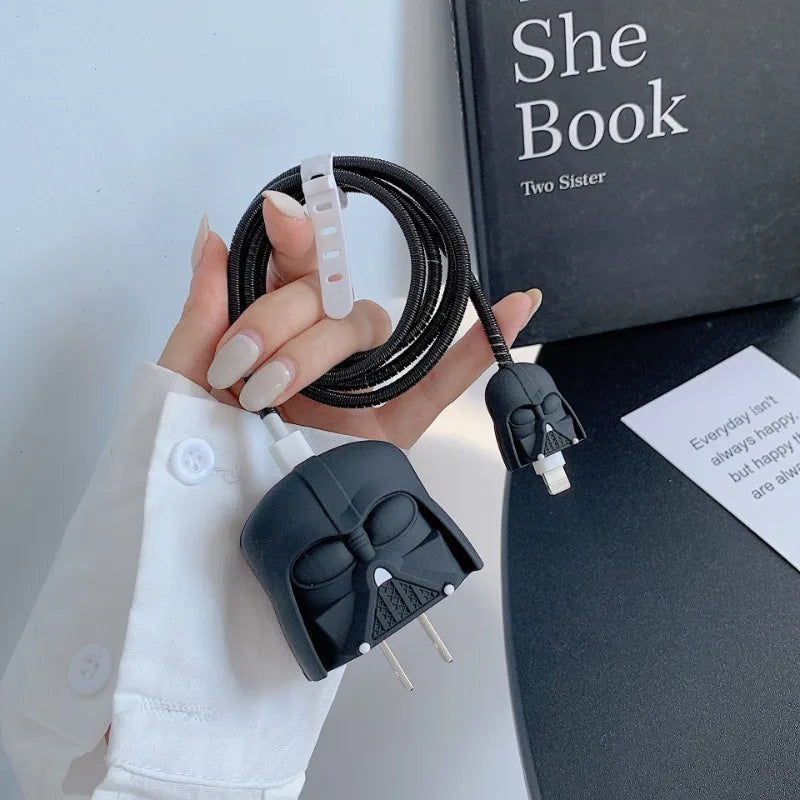 3 pcs- Darth Vader 20W Iphone Silicone Charger Cover (Net Price 65)