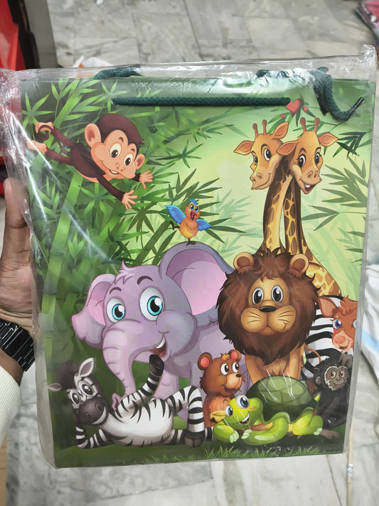 New Jungle Theme Medium size paper gift bag (Pack of 12)