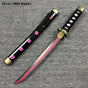 New medium Zoro (Shishui) black  wooden katana 42 cm with stand