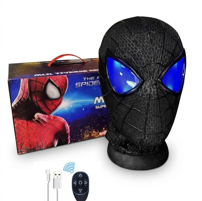 New Amazing Spidy 2 Full Black Eyes Flicker Mask - Ring Remote Control (Premium Quality)
