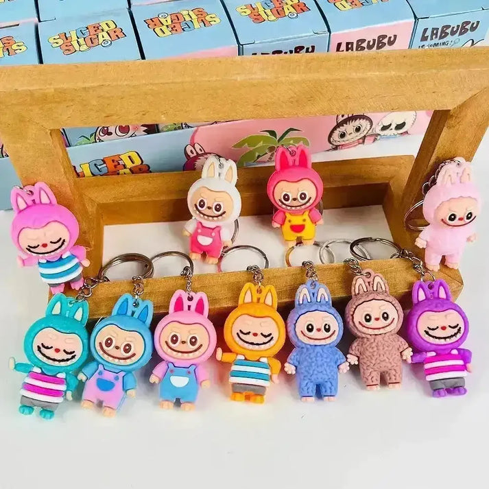 24 Pc - (1 Box) Labubu Toy Keychain Blind Box (Eff price 44/pc)