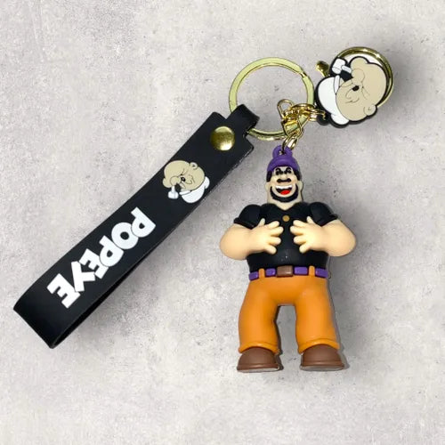 New Popeye Kabaskal Rubber Keychain Pack of 3 (eff price 37)