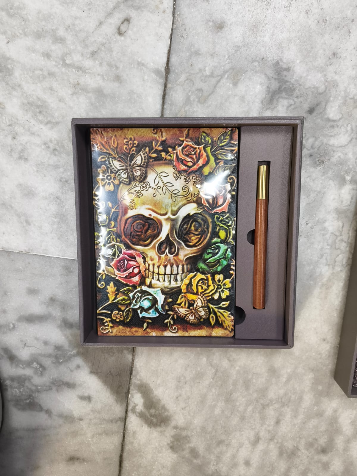 Skull diary pen set