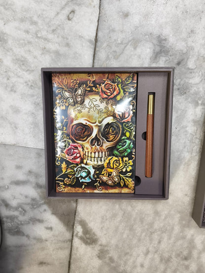 Skull diary pen set
