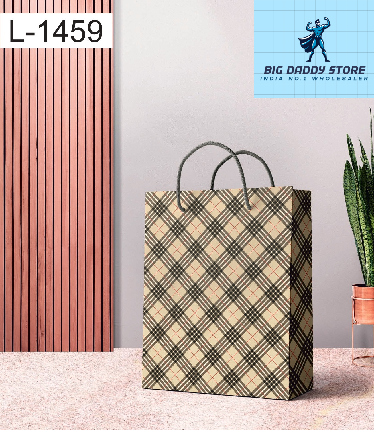 Large size paper gift bags L-1459 (Pack of 12)