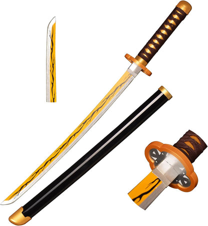 Set of 2 - Demon Slayer Kaigaku 104 cm fully assembled Wooden katana - Net Price ₹680/pc