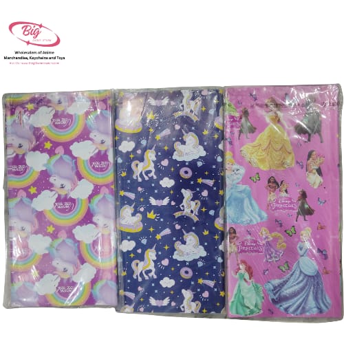 Unicorn / princess mix design wrapping sheet pack 50