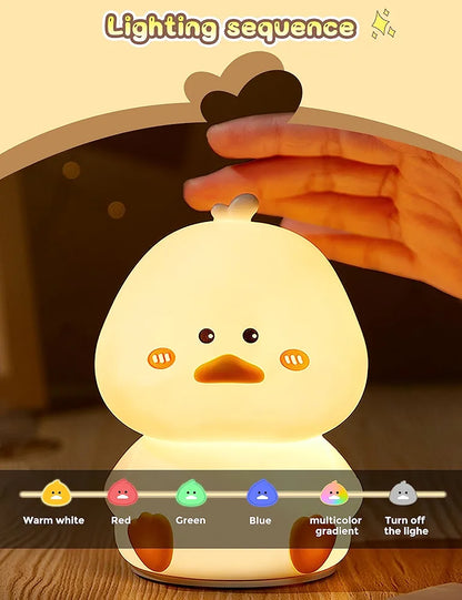 Lovely Duck Sillicon Night Lamp