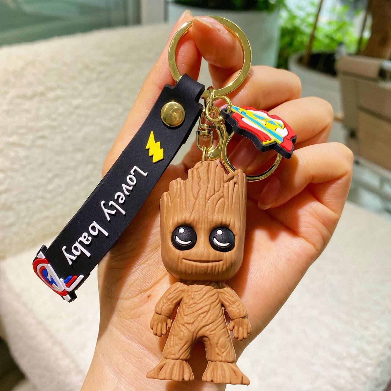 Groot rubber keychain pack of 3 (eff price 40)