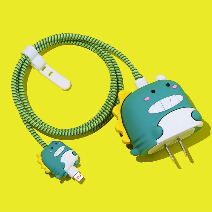 3 pcs- Dinasaur 20W Iphone Silicone Charger Cover (Net Price 65)