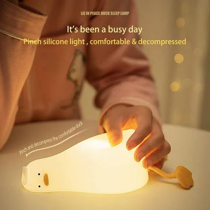 Duck Sleeping Sillicon Night Lamp