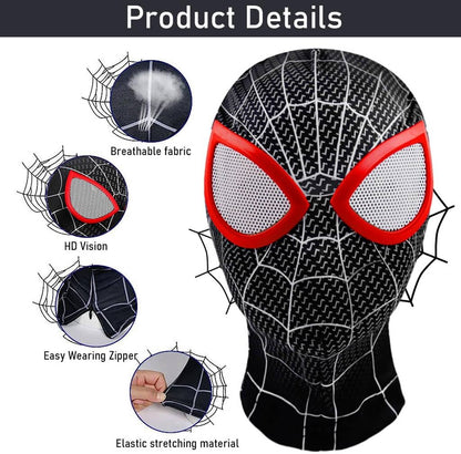 New Black Spidy Anime Cosplay Cloth Mask