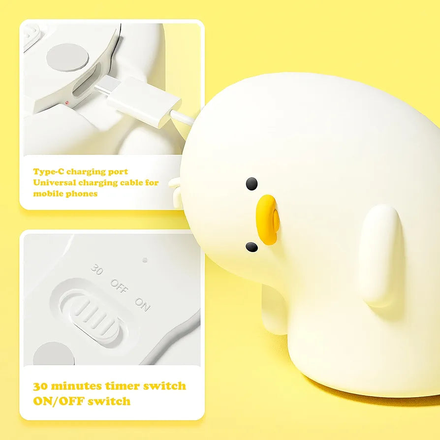 Crooked Necked Duck Sillicon Night Lamp