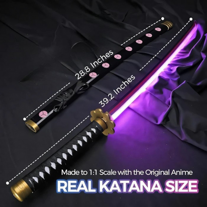 LED - Zoro Black 104 Cm Wooden Katana fully assembled