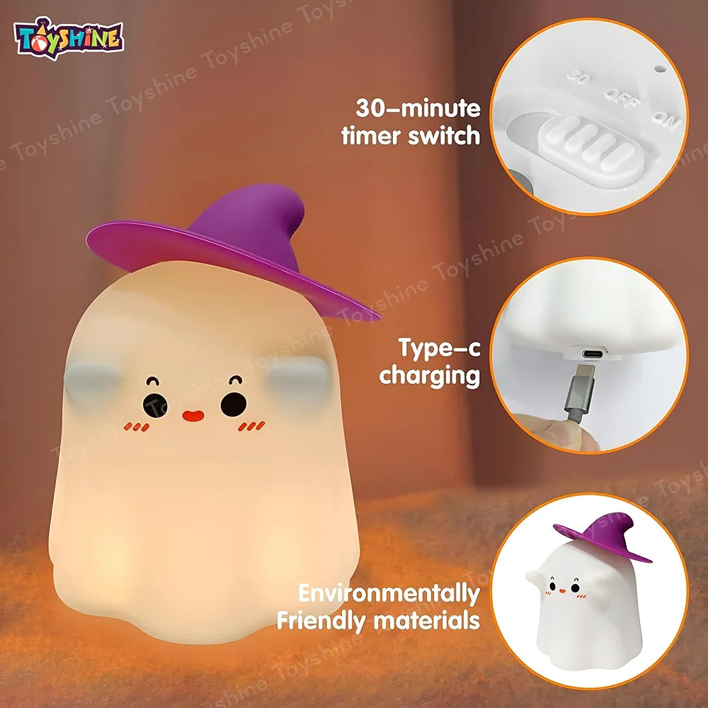 Cute Ghost Sillicon Night Lamp