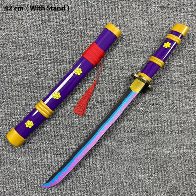 New Enma Voilet 42 cm Wooden Katana with stand