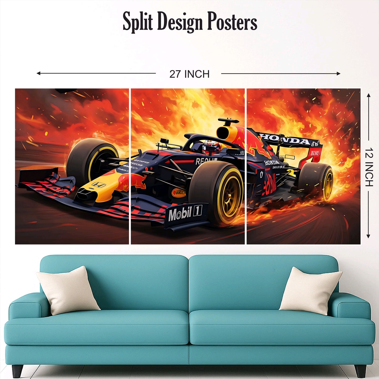 Redbull formula car split design paper poster pack of 3 ( Net price 42 )