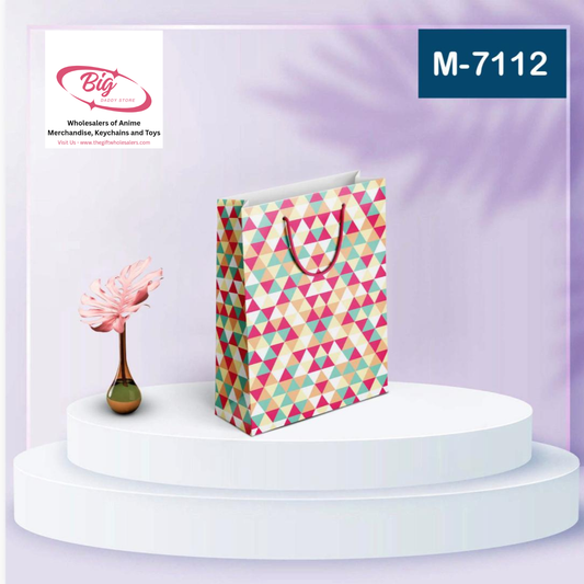 Medium size paper gift bags M-7112 (Pack of 12)