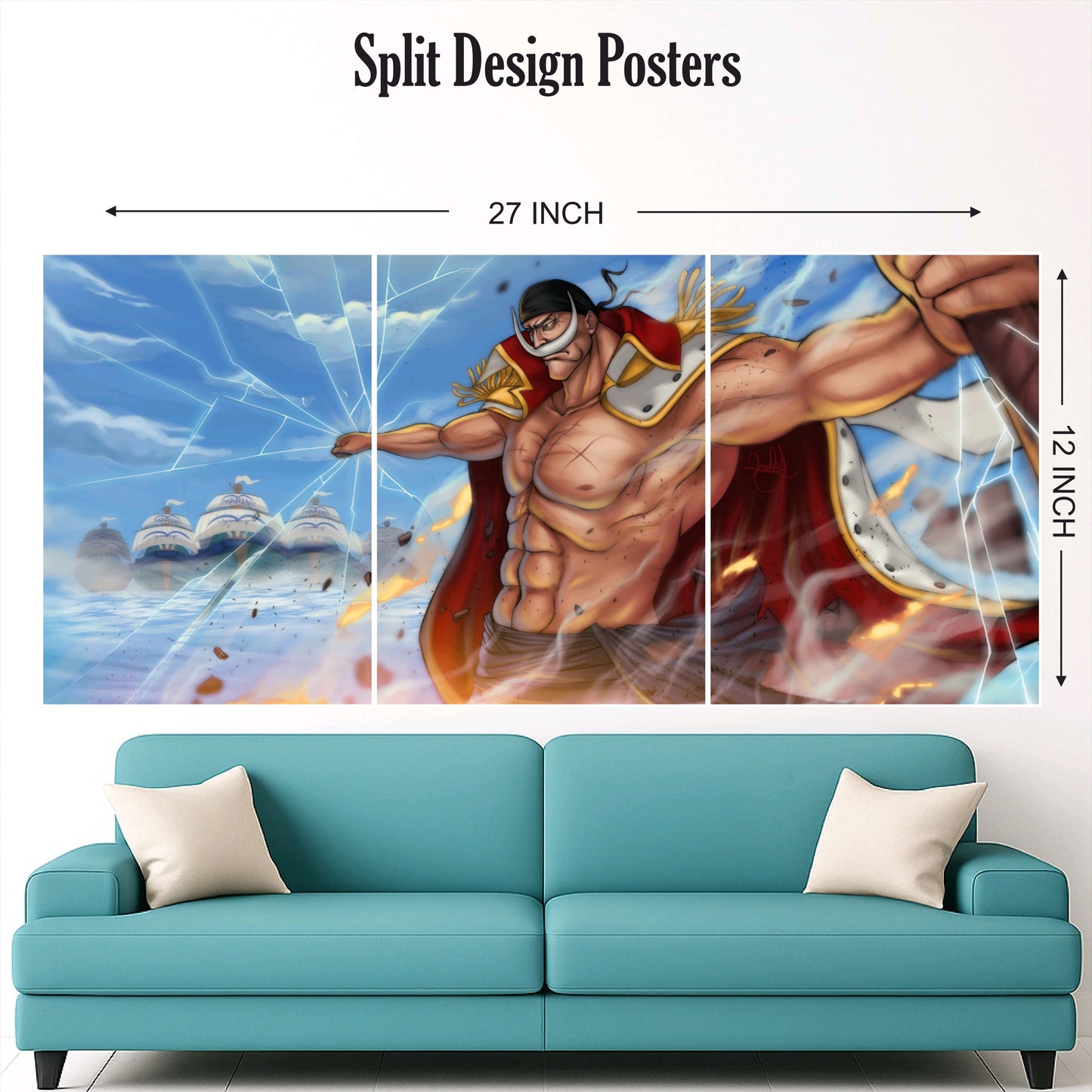 White beard split design paper poster pack of 3 ( Net price 42 )