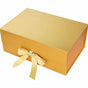 New Golden Modern Folding Gift 🎁 Box with Ribbon🎀 (Size- 23x16x10cm)