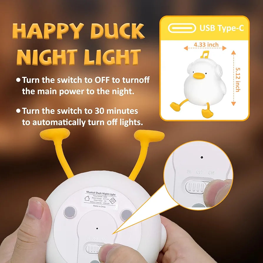 Duck with Headphone 🎧 Sillicon Night Lamp