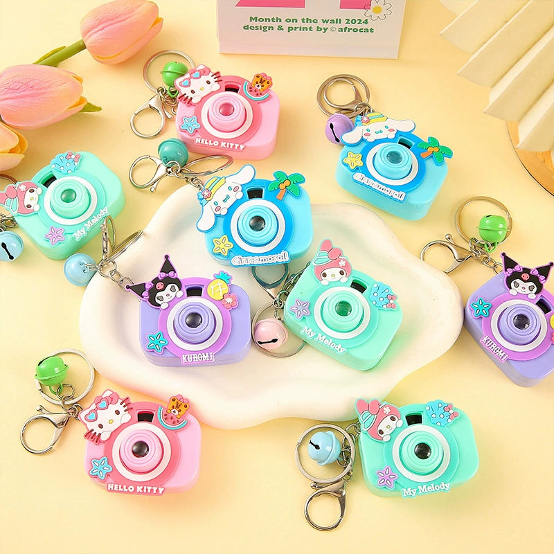 12 pc - Kuromi/Kitty Mix camera Keychain (Net Price 32) (Heavy Quality with Silver Keychain)