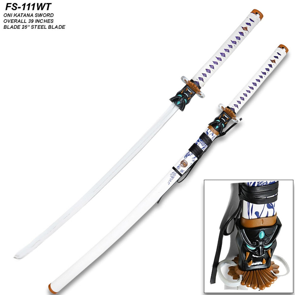 New Onimaru Volvorant white fully assembeled katana 104 cm