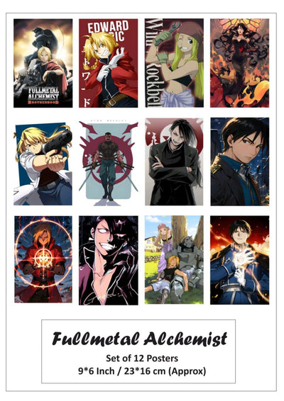 Fullmetal Alchemist small size paper poster pack of 12 (eff price -68/3 packet)