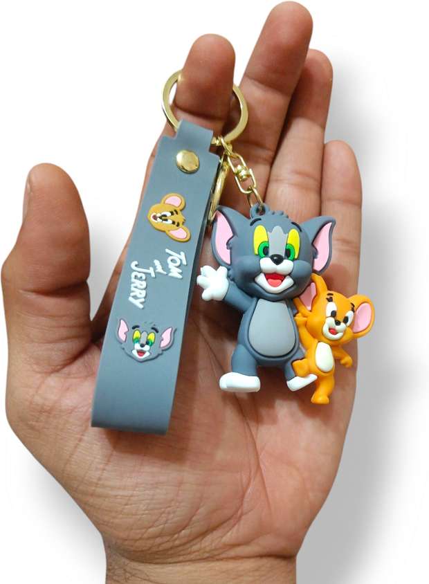 Tom & Jerry friends rubber keychain pack of 3 (eff price 37)