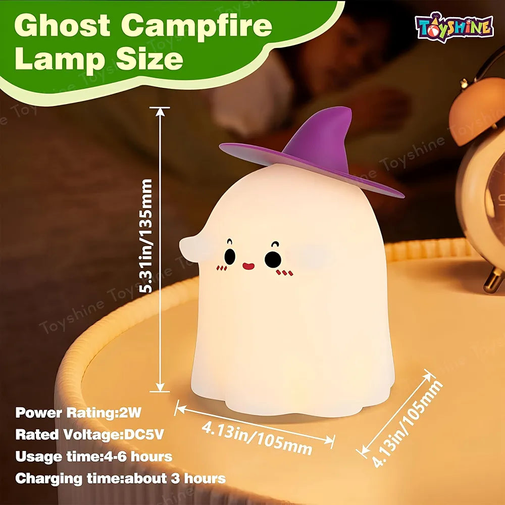Cute Ghost Sillicon Night Lamp