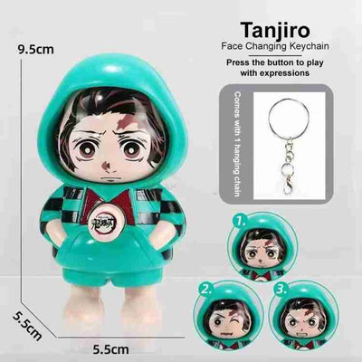 3 pcs - Tanjiro Face changing keychain (Heavy Quality) eff price 30