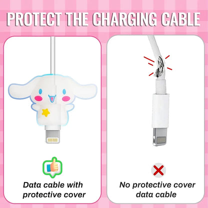 3 pcs- Cineroll Kuromi 20W Iphone Silicone Charger Cover (Net Price 65)