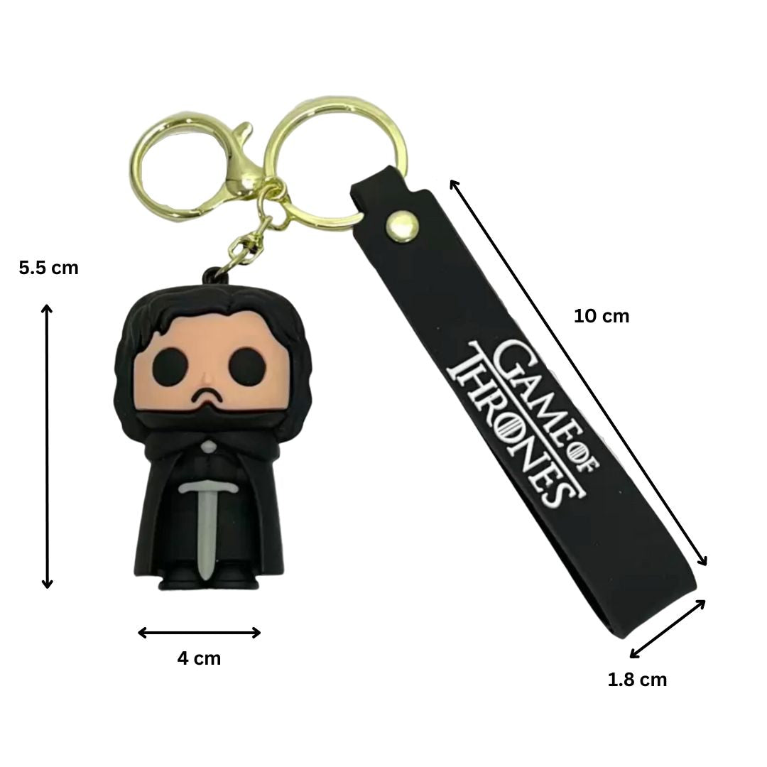 Game of Thrones Boy Rubber Keychain Pack of 3 (eff price 40)