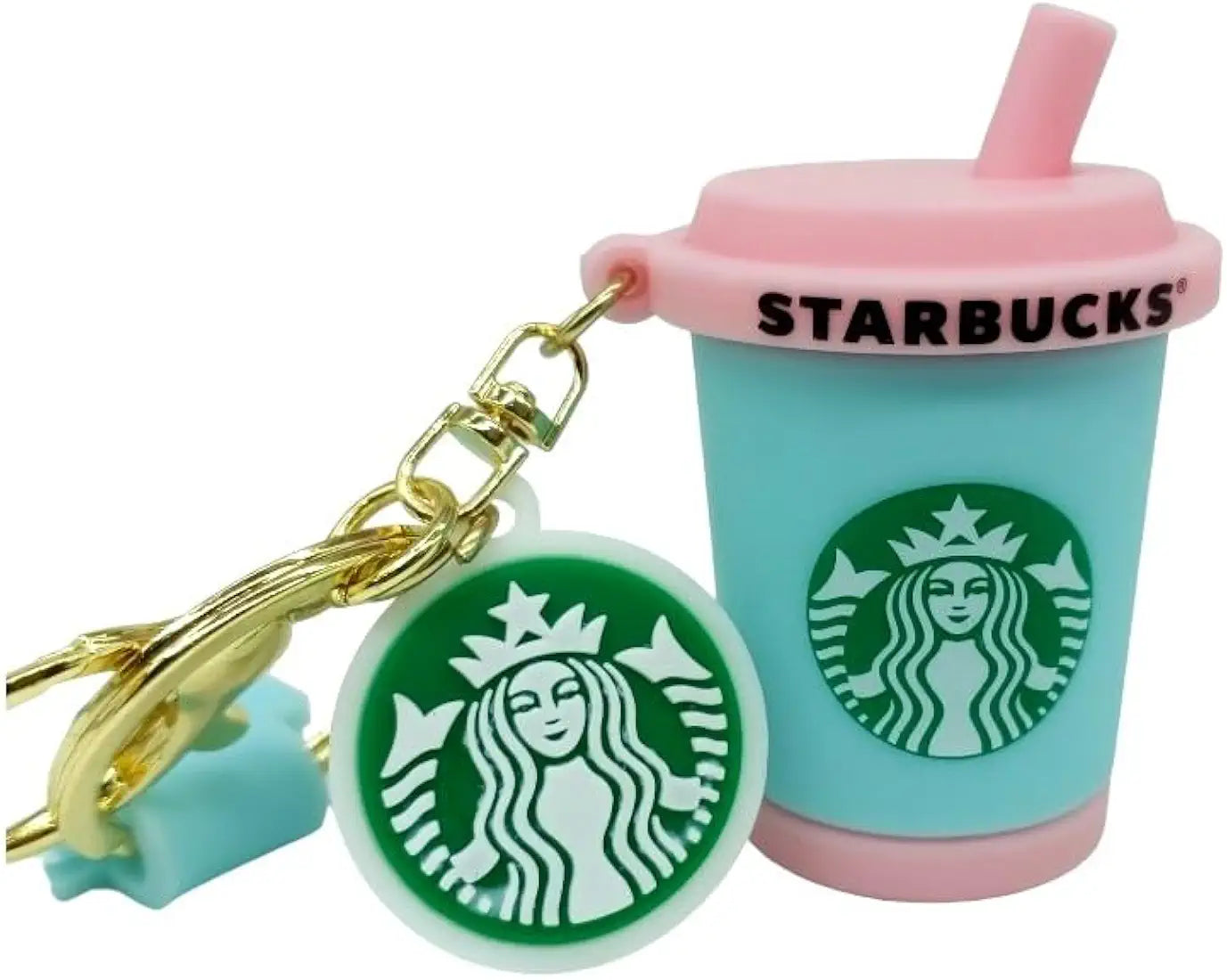 New Starbucks S.Grn Cup Keychain Rubber Keychain Pack of 3 (eff price 37)