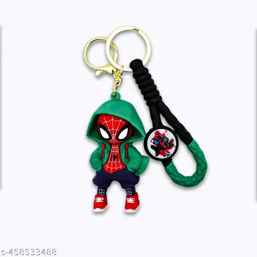 Spidy Green Hoody rubber keychain pack of 3 (eff price 40)