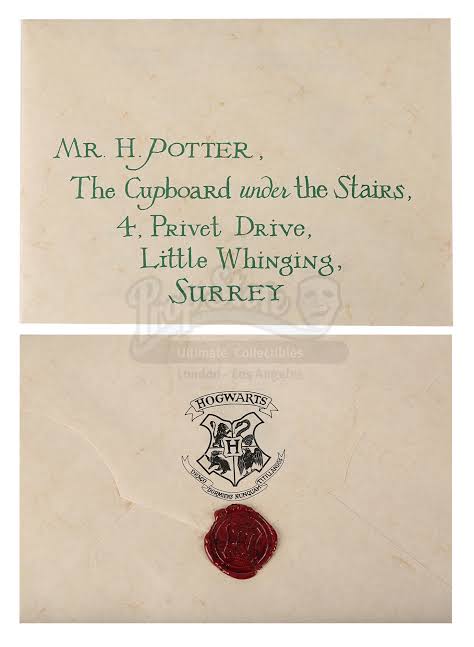 HP Hari Hogwarts Letter with Envelope (No Seal) Pack of 3 (eff price 25) (magic boy)