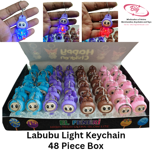 48 Pc - (1 Box) Labubu Light Keychain (Eff price 15/pc)