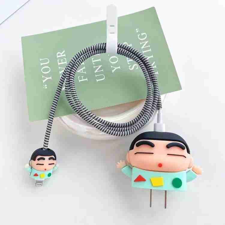 3 pcs- Shinychan Green 20W Iphone Silicone Charger Cover (Net Price 65)