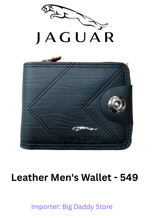 Jaguaar Men's Leather Button Wallet (Mix Colour)