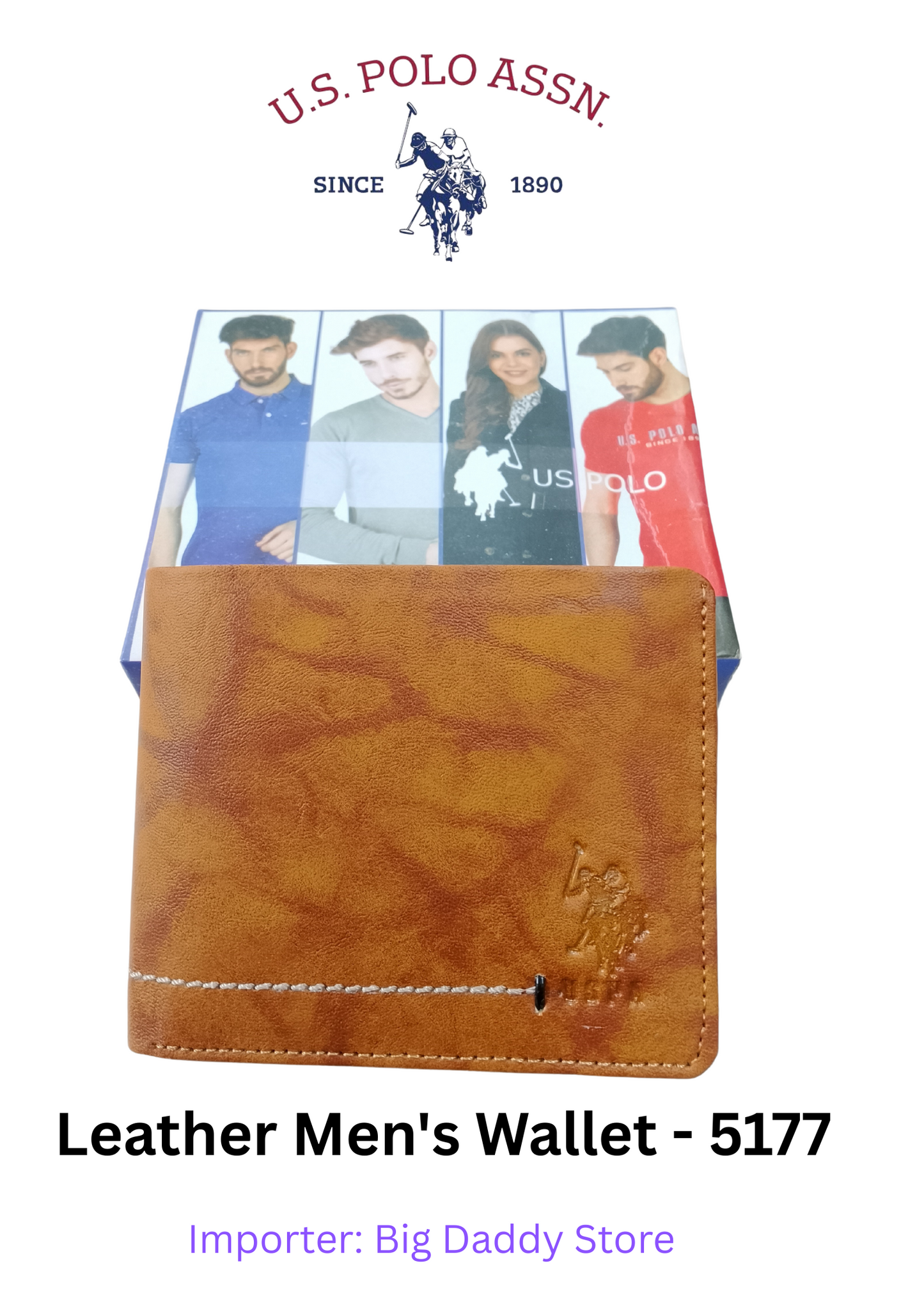 U S P Men's Leather Wallet (Mix Colour)