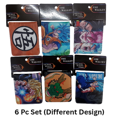 6pcs - DBZ Mixed design Wallet net price 175