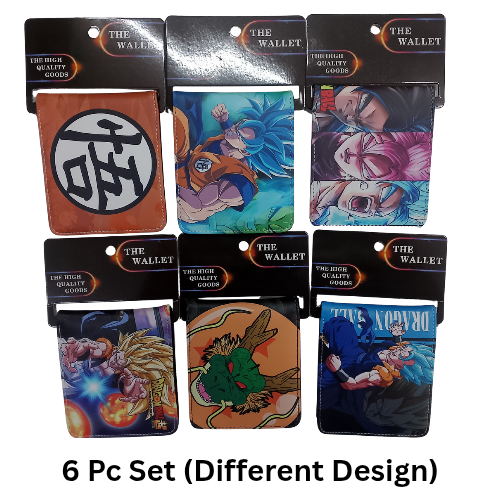 6pcs - DBZ Mixed design Wallet net price 175