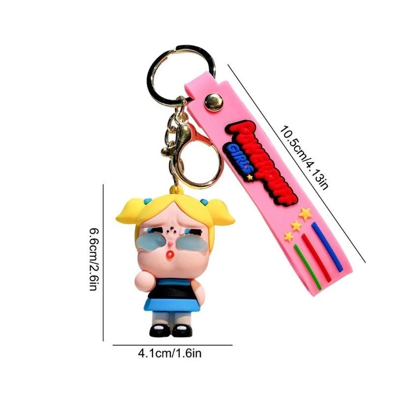 New Powerpuff Glasses rubber keychain pack of 3 (eff price 37)